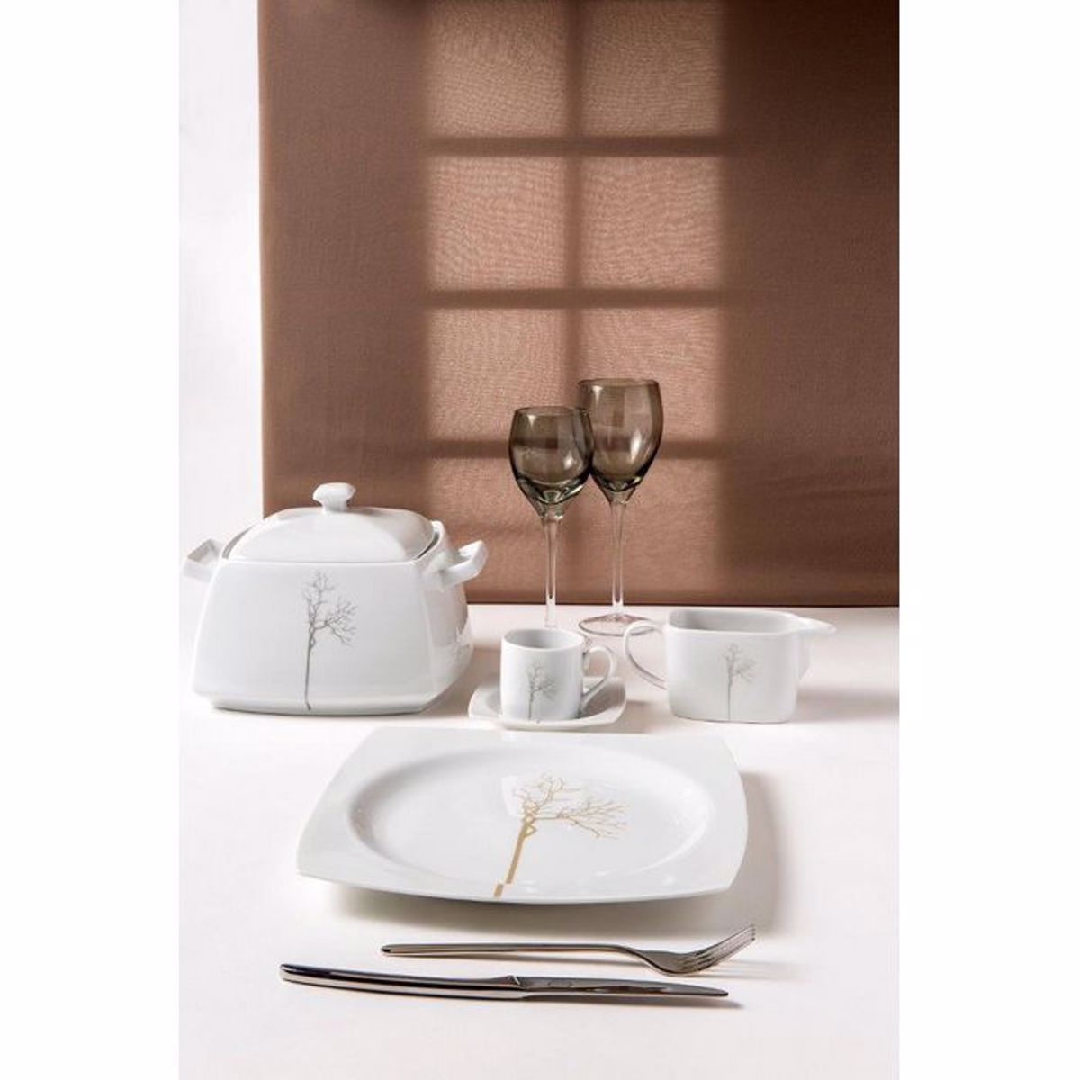 Cryspo Trio Flitzani Tsagou Porselanis 250cc me Piataki 'KYOTO CHAMPAGNE' 5528816C
